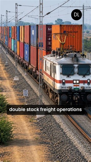 India’s Double Stack Freight Train Revolution 🚄 | 100% Electrified Freight Corridor Explained!