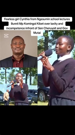 Fearless girl Cynthia lambasts Bureti MP Komingoi Kibet over incompetence