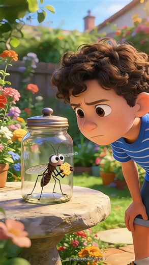 The little boy's ears are itchy.#cartoon #animation #2d