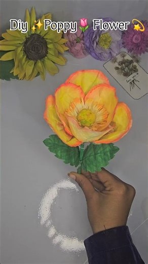 How to make Poppy flower | diy poppy flower #paperflower #diy #flowers #craft #poppyflower