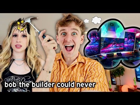 FORCING MY BFF TO BUILD MY GAME ROOM🥰