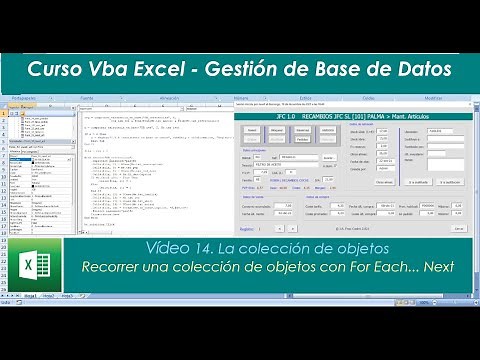 Curso VBA Excel 14 - La colección de objetos en VBA. Recorrer la colección de objetos con For Each