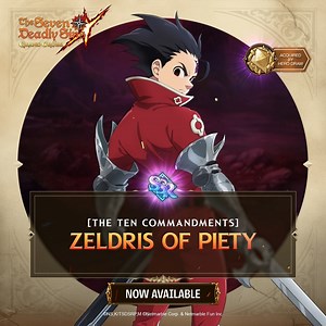 17K views · 763 reactions | Zeldris stands in contrast to his older brother, Meliodas: where Meliodas was a betrayer, Zeldris would give the Demon King absolute fealty. [The Ten Commandments] Zeldris of Piety is now available at the Pick Up Draw! | The Seven Deadly Sins: Grand Cross | Facebook