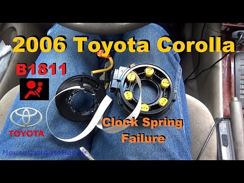 2006 Toyota Corolla B1811 Air Bag Code - Clock Spring Replacement