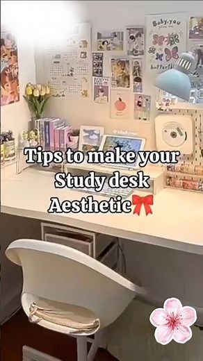 🌸 Aesthetic Desk Organization Tips #shorts #youtubeshorts #tips