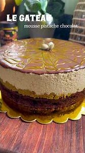 Pistachio Chocolate Mousse Cake