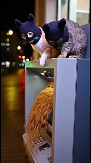 gatitos ladrones de cajeros