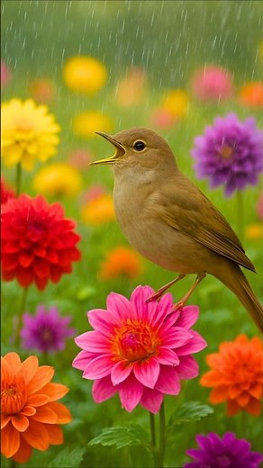 Birds Singing in the Rain 🌧️ | Relaxing Birdsong & Rain Sounds for Sleep, Study & Relaxation #Short