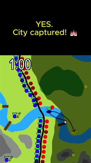 IS THE RIVER A TRAP OR A SHORTCUT? 🌊 #WarOfDots #RTS #Shorts