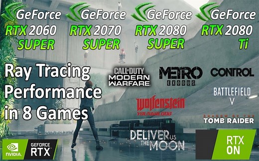 RTX 2060S vs RTX 2070S vs RTX 2080S vs RTX 2080Ti 显卡光追性能测试对比（1440P分辨率，i7-9700K）