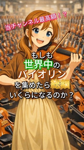 もしも世界中のバイオリンを集めたら総額いくらになるのか？