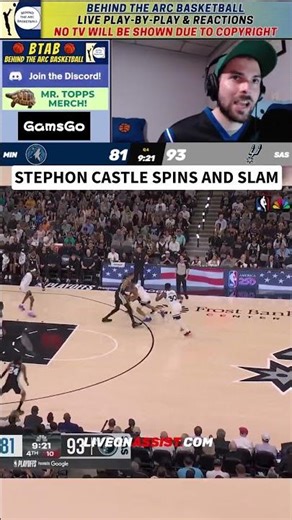 STEPHON CASTLE MONSTER DUNK! NBA Playoffs Second Round - Game #5: Timberwolves vs Spurs (5/12/26)