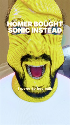 Homer Simpson Buys Sonic the Hedgehog in 3D Animation