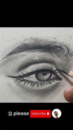 Simple Eye Sketch Tutorial #shorts #quynhleart #viral