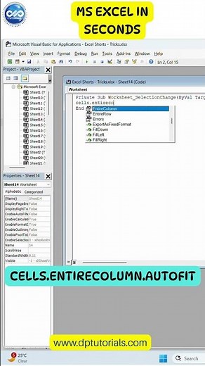 Auto Adjust Column Width in Excel | Simple VBA Code for Daily Automation