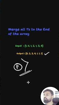 Move All 1s to the End of an Array in Java | Java Array Interview Question