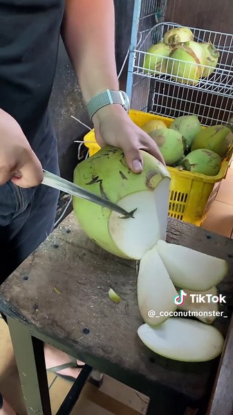 Satisfying ASMR Sounds of Coconut Monster Eating