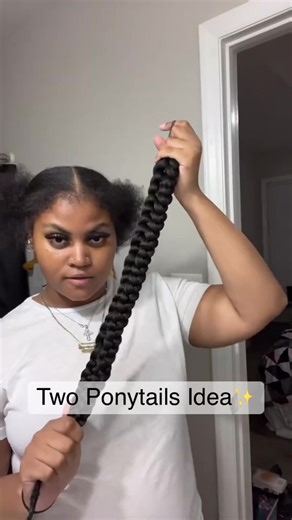 2.5M views · 10K reactions | Two Ponytail idea #hairtutorial #hairstyles #followers @followers I don't have copy right to this music | Hair Tutorials | Facebook
