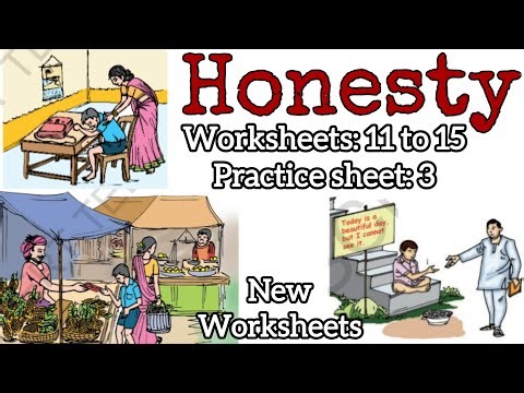 Honesty lesson new worksheets 11 to 15 practice sheets 3 answers/4th class English workbook answers