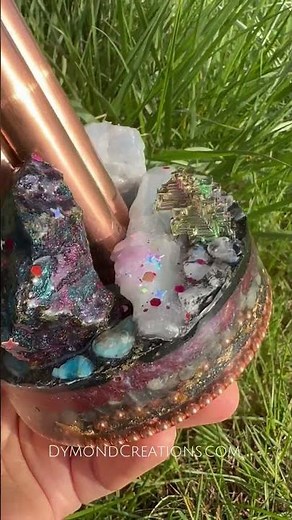Orgonite Cloud Buster with Copper and Crystals