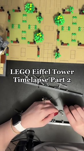 LEGO Eiffel Tower Timelapse Part 2! #lego #timelapse