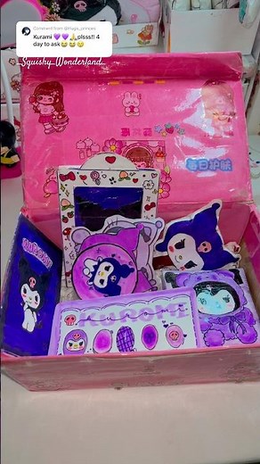 ASMR packing a Sanrio order #sanrio #kuromi #squishy #asmr