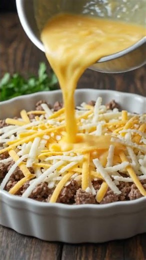 🥧🧀 Cheesy Ground Beef Pie