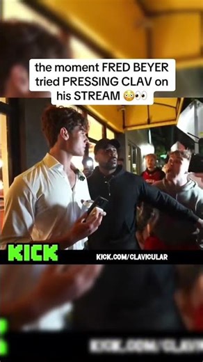 CLAV GETS APPROACHED BY FRED BEYER 😳👀 #streamerclips #kickstreaming #clavicular
