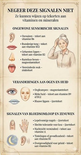 NEGEER DEZE SIGNALEN NIET ⚠️ Ze Kunnen Wijzen op Tekorten aan Vitaminen en Mineralen