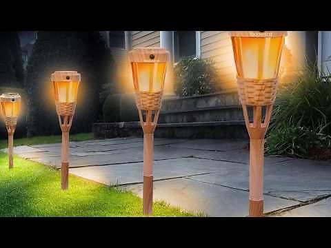SUNTORCH - Solar Bamboo LED Tiki Torch