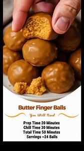 Butter-finger Balls Prep Time: 20 minutes Chill Time: 30 minutes Total Time: ~50 minutes Servings: ~24 balls | Weight Watchers Community
