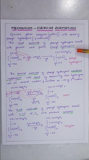 Mechanism of Osazone formation #CARBOHYDRATES #ORGANIC CHEMISTRY #B.Sc #SECOND YEAR