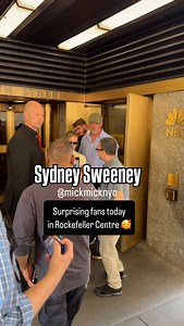 1.7K views · 693 reactions | Sydney Sweeney surprised her fans earlier today stepping out from Rockefeller Center 殺 @sydney_sweeney @rockefellercenter #sydneysweeney #rockefellercenter #entertainmentnews #nycfashion #bts #echovalley | New York Mickey | Facebook