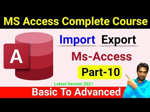 MS Access Complete Course | Ms Access Part-10 | Ms Access Import Export | Technical Computer Classes