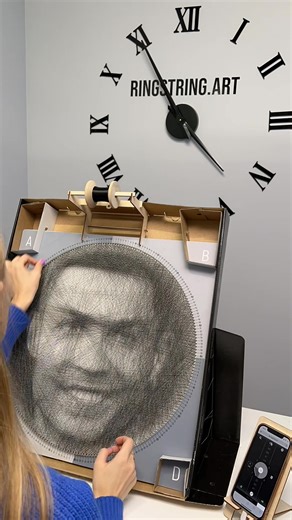 Cristiano Ronaldo Portrait Created with RingString