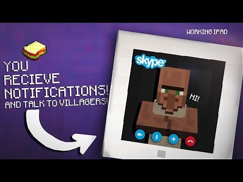 Minecraft | How to make a Working iPad | Skype call to Entities