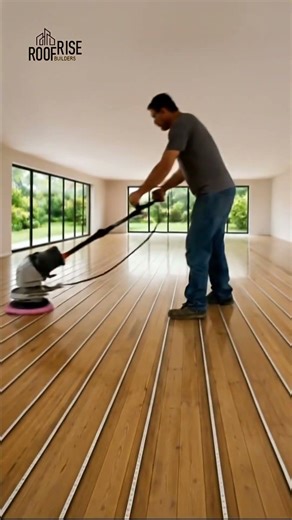 This simple wooden floor transforms when the LED strip lighting turns on 😮