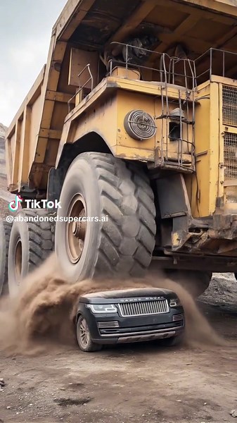 Once the king of the road, now buried beneath the weight of giants. #RangeRover