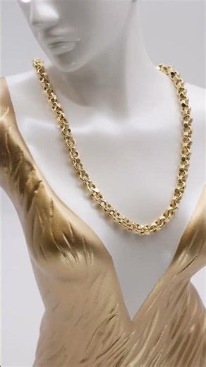 Shaped with the modern touch of Italian design, this gold chain