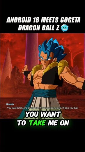 Android 18 Meets Gogeta Dragon Ball Z 🤯 #crashout #android18 #sparkingzero #dragonballz #dbz