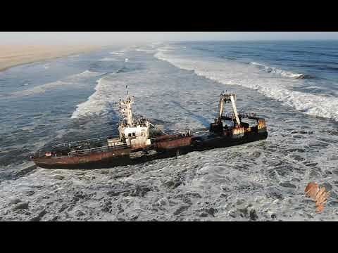 Shipwrecks on the Skeleton Coast of Namibia