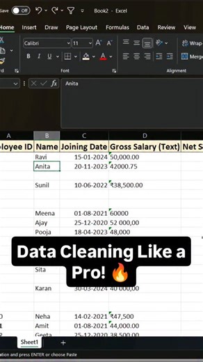 TLS COMPUTER on Instagram: "Data Cleaning Like a Pro!🔥😍💡👆 ✅Download Our 𝗧𝗟𝗦 𝗖𝗢𝗠𝗣𝗨𝗧𝗘𝗥 App From play store Do WhatsApp For Course Related Query :6397170477 YouTube : tlscomputer Facebook : tlscomputer Instagram : tls_computer . . #excel #computer #viral #exceltips #sirfexcel #gurmeetsir #instareels #instagram #facebookreels #tlscomputer #thelifistudy_motivation #excelshortcuts #shortcut #datacleaning"