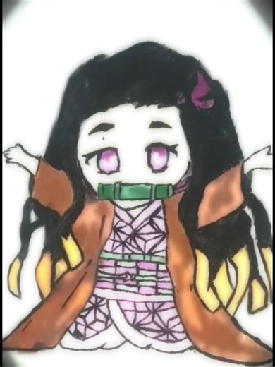 Turning a Plain Tee into Nezuko Magic | cute Nezuko t-shirt painting #demonslayer #nezuko #shorts