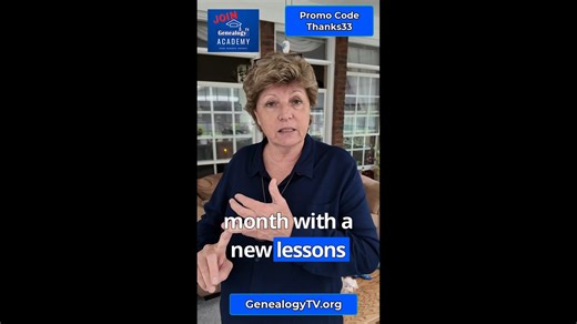 The Genealogy TV Academy Black Friday Sale is here! Save 33% with promo code Thanks33 — and if you choose the annual option, you’ll get an extra 10% off automatically. Join hundreds of students learning to build and prove their family trees and break down those brick walls. Get started today at the link below! GenealogyTV.org. | Genealogy TV