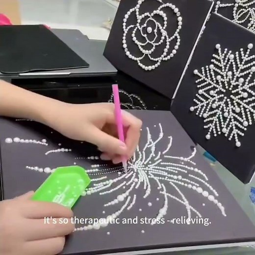 The easy way to make luxury wall art pearl diy painting wall decoration #craft #diy #pearlart #gift