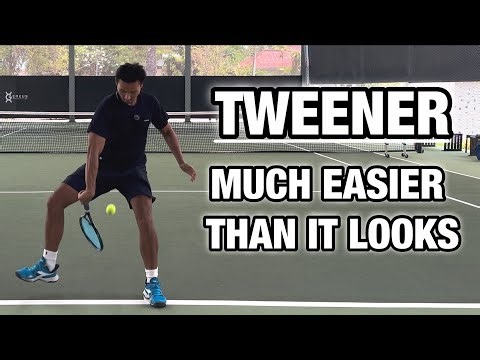 Tennis Lesson | Tweener much easier than it looks