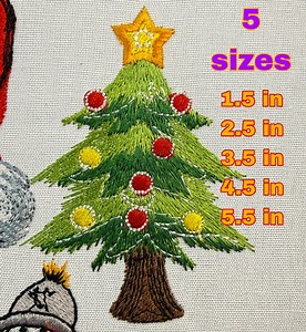 Mini Christmas Tree Embroidery Design, Christmas Pack - Etsy