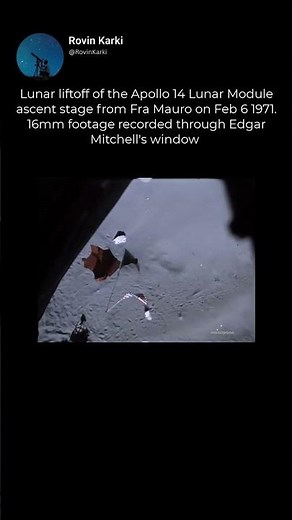 Apollo 14 Lunar Liftoff 16mm Footage