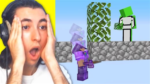 Reacting to 200 IQ vs 10 IQ plays in Minecraft