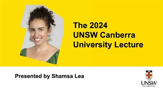 UNSW Canberra University Lecture 2024, with Shamsa Lea | shamsa nasr (lea) ☀️